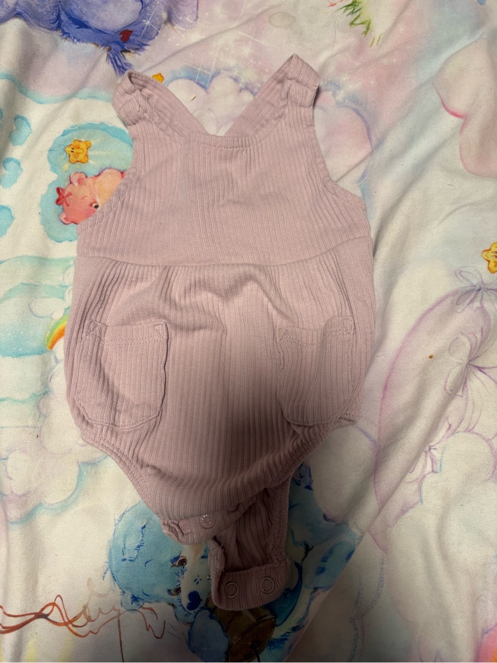 Baby Pink Ribbed Romper for Kids